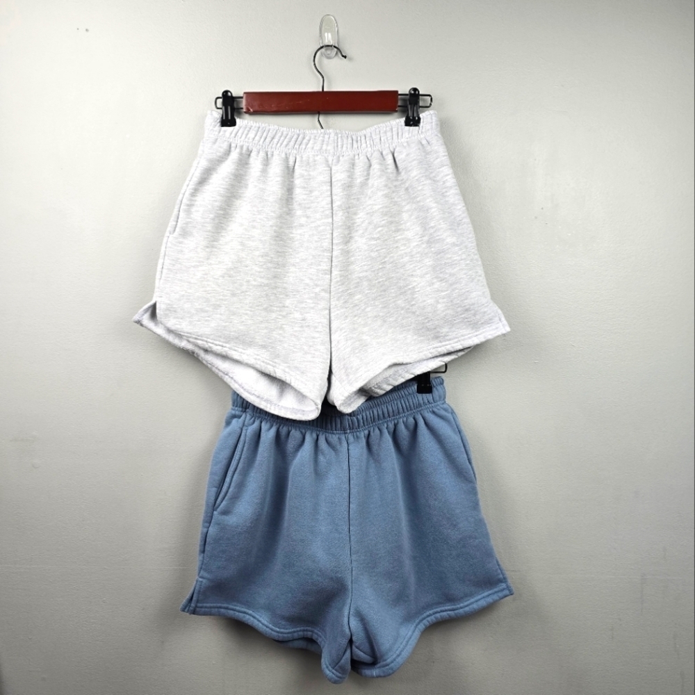 Amazon Women's Cotton Shorts - Light Gray and Blue